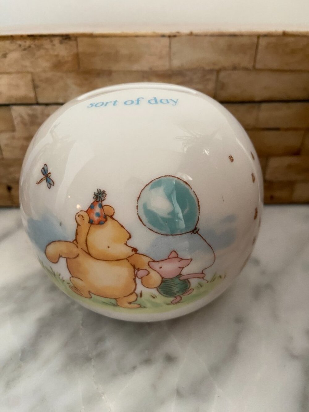 Royal Doulton Disney Winnie the Pooh Birthday Piglet Coin Bank Piggy Bank